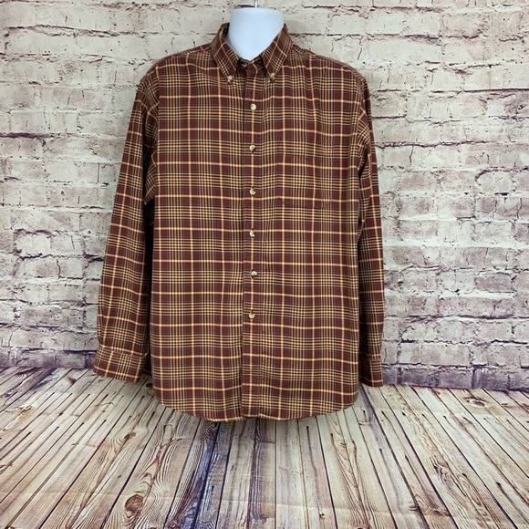 L.L. Bean Plaid Button Front Shirt - Picture 1 of 8